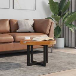 Berkfield Home Coffee Table Teak Resin 60 cm - thumbnail 2