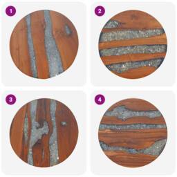 Berkfield Home Coffee Table Teak Resin 60 cm - thumbnail 6
