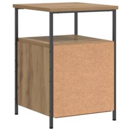 Berkfield Home Bedside Cabinet Artisan Oak 34x35.5x50 cm Engineered Wood in Brown - thumbnail 6