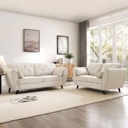 Home Detail Mona 2 Seater Sofa in Cream - thumbnail 4