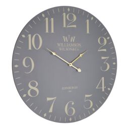 Orsina Classical Grey Wall Clock, MDF Analogue Clock With Bold White Numbers, 60cm Frame Mechanical-style Clock - thumbnail 2