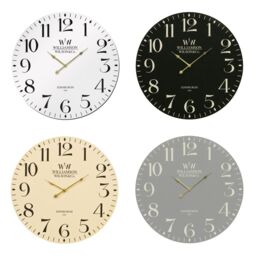 Orsina Classical Grey Wall Clock, MDF Analogue Clock With Bold White Numbers, 60cm Frame Mechanical-style Clock - thumbnail 3
