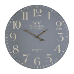 Orsina Classical Grey Wall Clock, MDF Analogue Clock With Bold White Numbers, 60cm Frame Mechanical-style Clock - thumbnail 1