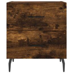 Berkfield Home Modern Bedside Cabinet Smoked Oak 40x35x47.5 cm Engineered Wood in Brown - thumbnail 6