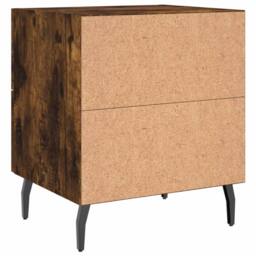 Berkfield Home Modern Bedside Cabinet Smoked Oak 40x35x47.5 cm Engineered Wood in Brown - thumbnail 8
