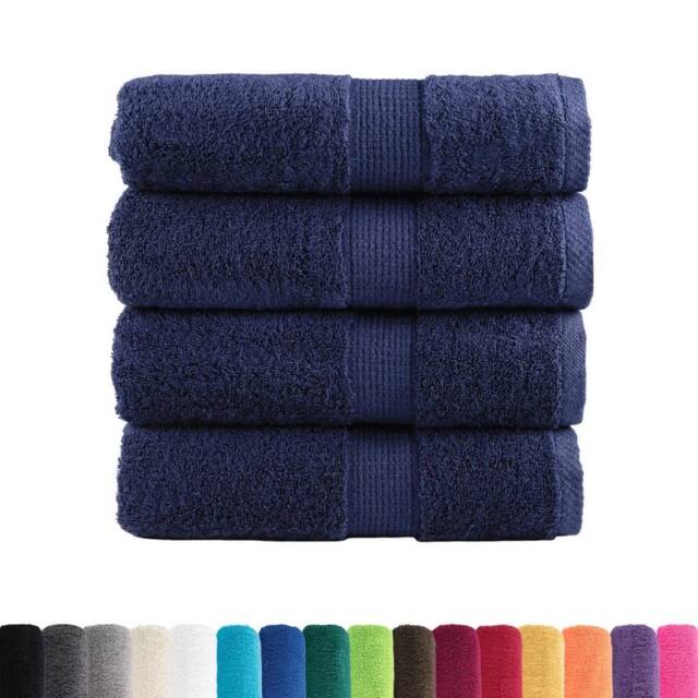 Berkfield Home Premium Guest Towels SOLUND 4pcs Navy Blue 30x50cm 600gsm - image 1