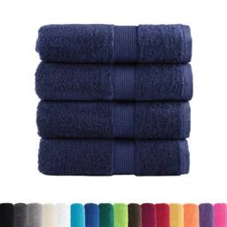 Berkfield Home Premium Guest Towels SOLUND 4pcs Navy Blue 30x50cm 600gsm - thumbnail 1
