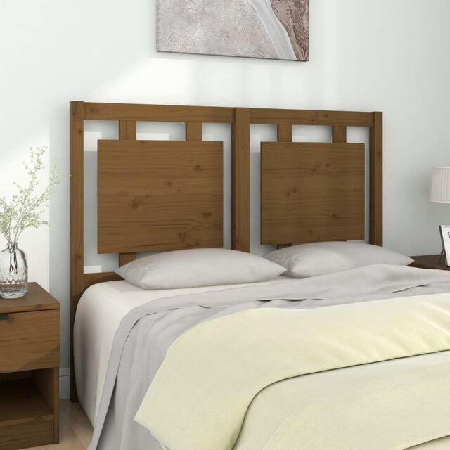 Berkfield Home Bed Headboard Honey Brown 125.5x4x100 cm Solid Pine Wood - image 1