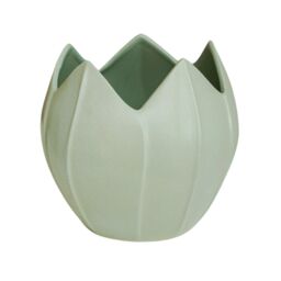 Royal Botanic Gardens Kew Kew Flower Planter Pistachio Green H24cm D24cm - Ceramic - On Trend Design - Premium Quality in Light Green - thumbnail 2