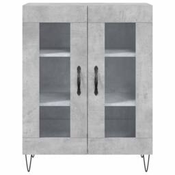 Berkfield Home Highboard Concrete Grey 69.5x34x180 cm Engineered Wood - thumbnail 8