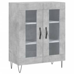 Berkfield Home Highboard Concrete Grey 69.5x34x180 cm Engineered Wood - thumbnail 7