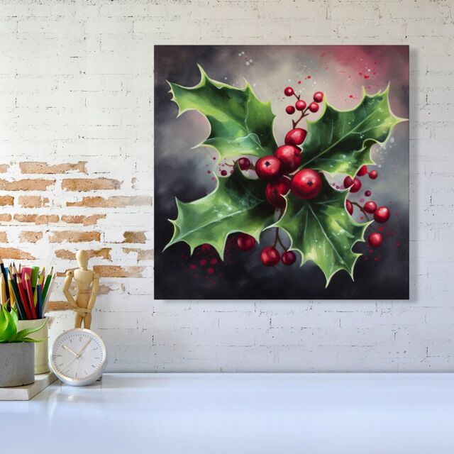 Warren Reed - Designer Splashart Holly Canvas - Size: w10 inch x h10 inch - image 1