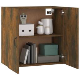 Berkfield Home Wall Cabinet Smoked Oak 60x31x60 cm Engineered Wood in Brown - Size: 60 x 31 x 60 cm - thumbnail 7