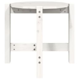 Berkfield Home Coffee Table White Ã˜ 52.5x45 cm Solid Wood Pine - thumbnail 5