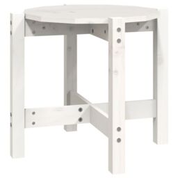 Berkfield Home Coffee Table White Ã˜ 52.5x45 cm Solid Wood Pine - thumbnail 2