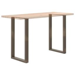 Berkfield Home Coffee Table Legs U-Shaped 2 pcs Natural Steel 60x(100-101) cm Steel in Brown - thumbnail 8