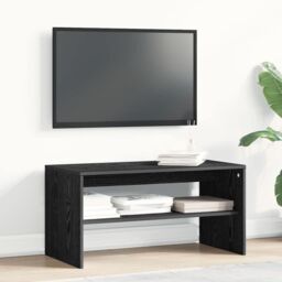 Berkfield Home TV Cabinet Black Oak 80x40x40 cm Engineered Wood - Size: 80 x 40 x 40 cm - thumbnail 3