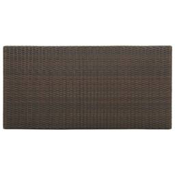 Berkfield Home Bar Table with Storage Rack Brown 120x60x110 cm Poly Rattan - Size: 120 x 60 x 110 cm - thumbnail 5