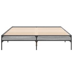 Berkfield Home Bed Frame without Mattress Grey Sonoma 150x200 cm King Size - thumbnail 4