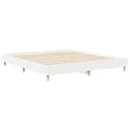 Berkfield Home Bed Frame without Mattress White 180x200cm Engineered Wood - Size: Super King - thumbnail 7
