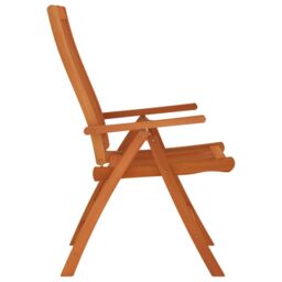 Berkfield Home Folding Garden Chairs 6 pcs Solid Wood Eucalyptus in Brown - thumbnail 5