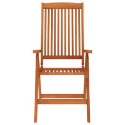Berkfield Home Folding Garden Chairs 6 pcs Solid Wood Eucalyptus in Brown - thumbnail 4