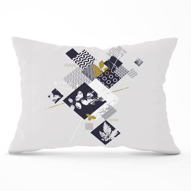 Warren Reed - Designer Abstract Botanical Cushions in Grey - Size: 45 cm x 45 cm - image 1