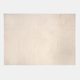 OHS Geometric Non Slip Tufted Hallway Rug Floor Carpet in Stone - Size: 160 cm x 230 cm