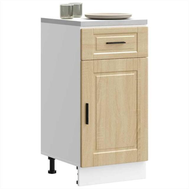 Berkfield Home Kitchen Base Cabinet¬†Porto Sonoma Oak Engineered Wood in Brown - image 1