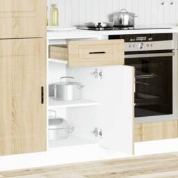 Berkfield Home Kitchen Base Cabinet¬†Porto Sonoma Oak Engineered Wood in Brown - thumbnail 3