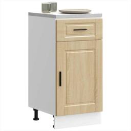Berkfield Home Kitchen Base Cabinet¬†Porto Sonoma Oak Engineered Wood in Brown - thumbnail 1