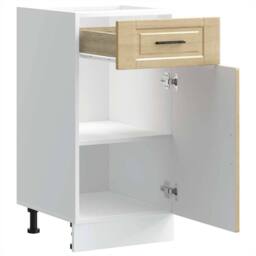 Berkfield Home Kitchen Base Cabinet¬†Porto Sonoma Oak Engineered Wood in Brown - thumbnail 5