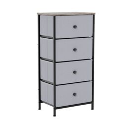 Home Discount Vida Designs Chorley 4 Drawer Chest Of Drawers UKFR Fabric Storage in Beige - thumbnail 9