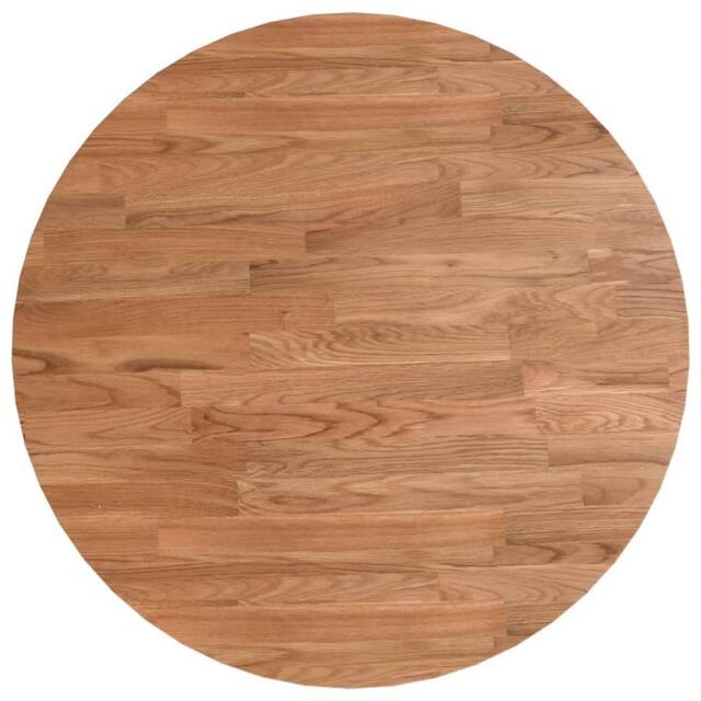 Berkfield Home Round Table Top Light Brown √ò50x1.5 cm Treated Solid Wood Oak - Size: 50x1.5 cm - image 1