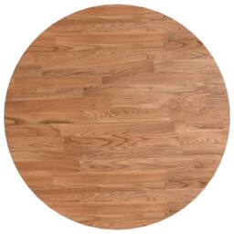 Berkfield Home Round Table Top Light Brown √ò50x1.5 cm Treated Solid Wood Oak - Size: 50x1.5 cm - thumbnail 1