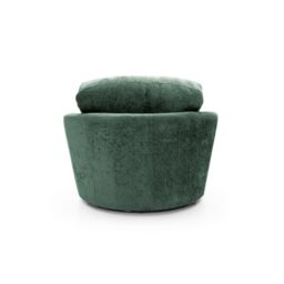 Abakus Direct Harriet Crushed Chenille Swivel Chair in Rifle Green - thumbnail 3