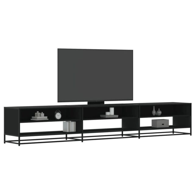 Berkfield Home TV Cabinet Black 270x40x46 cm Engineered Wood - Size: 270 x 40 x 46 cm - image 1