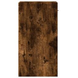 Berkfield Home Bedside Cabinet Smoked Oak 35x34x65 cm Engineered Wood in Brown - Size: 35 x 34 x 65 cm - thumbnail 6