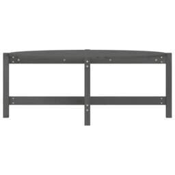 Berkfield Home Beautiful Coffee Table Grey 118x63x45 cm Solid Wood Pine - Size: 118 x 63 x 45 cm - thumbnail 5