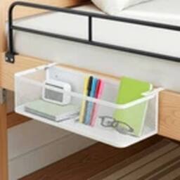 EONLION Metal Wire Hanging Bedside Organizer for Phone Remote Books White - thumbnail 3