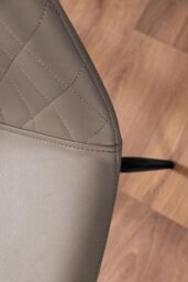 FurnitureboxUK Giovani 6-Seater Grey Glass Dining Table & 6 Corona Faux Leather Dining Chairs in Beige - thumbnail 9