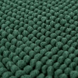OHS Chenille Bath Mat Noodle Absorbent Non-Slip Soft Shower in Dark Green - thumbnail 3