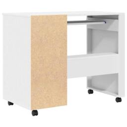 Berkfield Home White White Computer Desk with Drawers White MDF, Particle board - thumbnail 8
