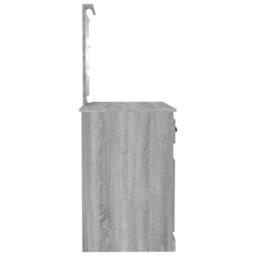 Berkfield Home Dressing Table with LED Grey Sonona 90x50x132.5 cm Engineered Wood - thumbnail 8