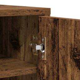 Berkfield Home Shoe Cabinet Old Wood 60x35x92 cm Engineered Wood in Brown - Size: 60 x 35 x 92 cm - thumbnail 8