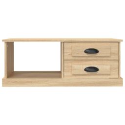Berkfield Home Coffee Table Sonoma Oak 90x50x35 cm Engineered Wood in Brown - Size: 90 x 50 x 35 cm - thumbnail 6