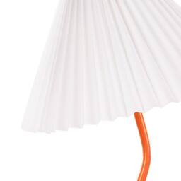 Wyld and Coco Table Lamp - Orange Iron Base Pleated Shade - thumbnail 5