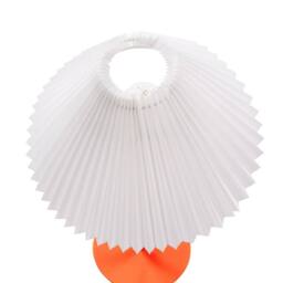 Wyld and Coco Table Lamp - Orange Iron Base Pleated Shade - thumbnail 4