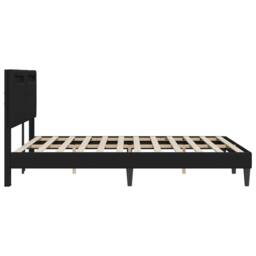 Berkfield Home Bed Frame with LED Strip Lights Black 135 x 190 cm Faux Leather - thumbnail 7