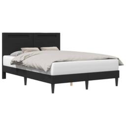 Berkfield Home Bed Frame with LED Strip Lights Black 135 x 190 cm Faux Leather - thumbnail 3